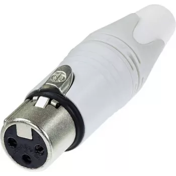 Neutrik NC3FXX-WT - XLR - negro - acero inoxidable - blanco - bronce - poliamida - polioximetileno (POM) - poliuretano - zinc - IP40 - 2,5 mm² - 1,5 V (NC3FXX-WT)