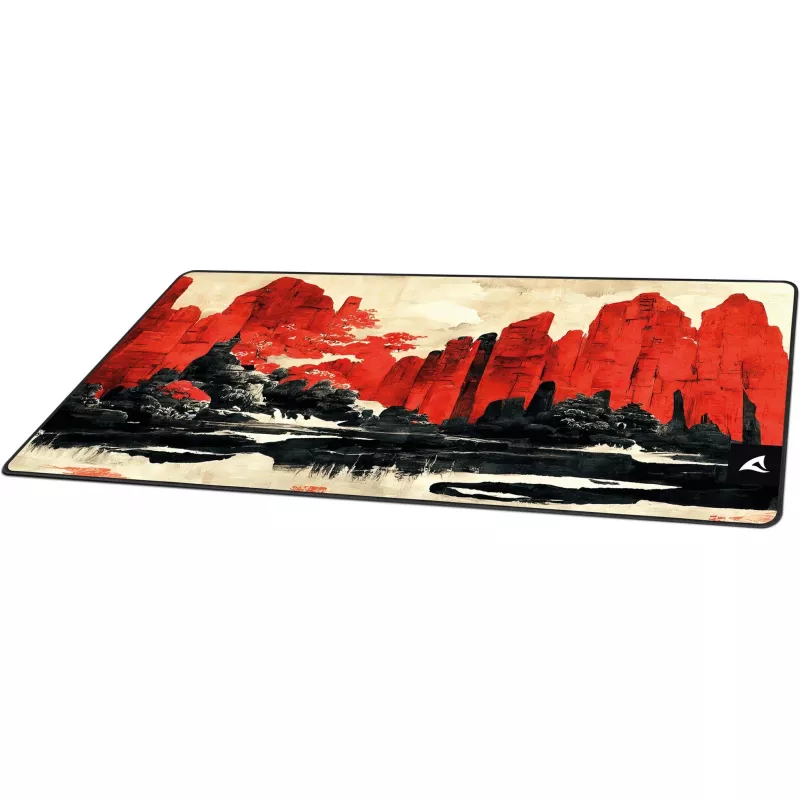 Sharkoon SKILLER SGK50 S3 Design Bundle D3 set para juegos, alfombrilla de ratón de 400 x 900 mm, teclas PBT, rojo/negro
