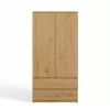 Topeshop SZAFA MALWA ART armario ropero de dormitorio 5 estantes 2 puerta(s) roble
