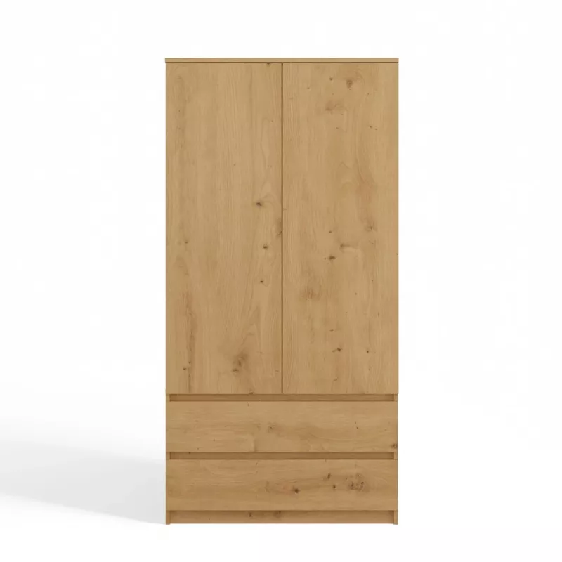 Topeshop SZAFA MALWA ART armario ropero de dormitorio 5 estantes 2 puerta(s) roble