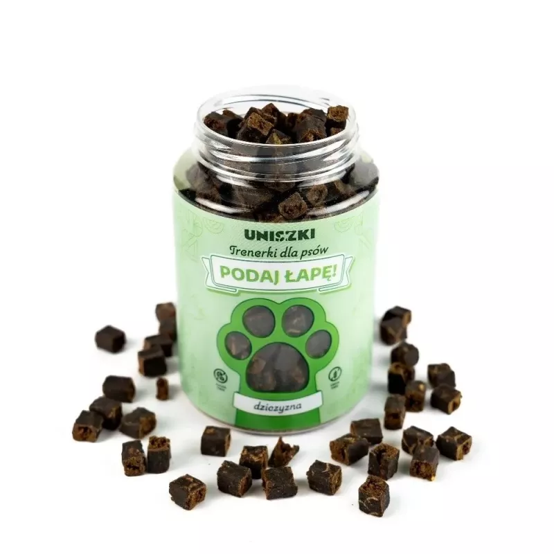 UNISZKI Podaj lape Treats Game snack para perros, 210 g