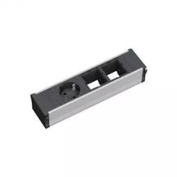 Alargador de corriente 1 toma AC Bachmann 912.002 negro plata