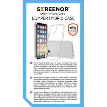Funda para móvil SCREENOR BUMPER para iPhone 15 Pro, TPU transparente, compatible con 6,1