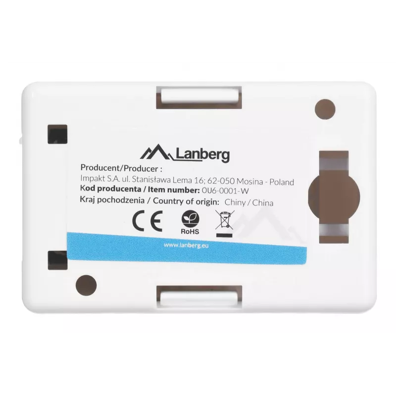 Toma de conexión LANBERG RJ-45 OU6-0001-W, Cat6, blanco