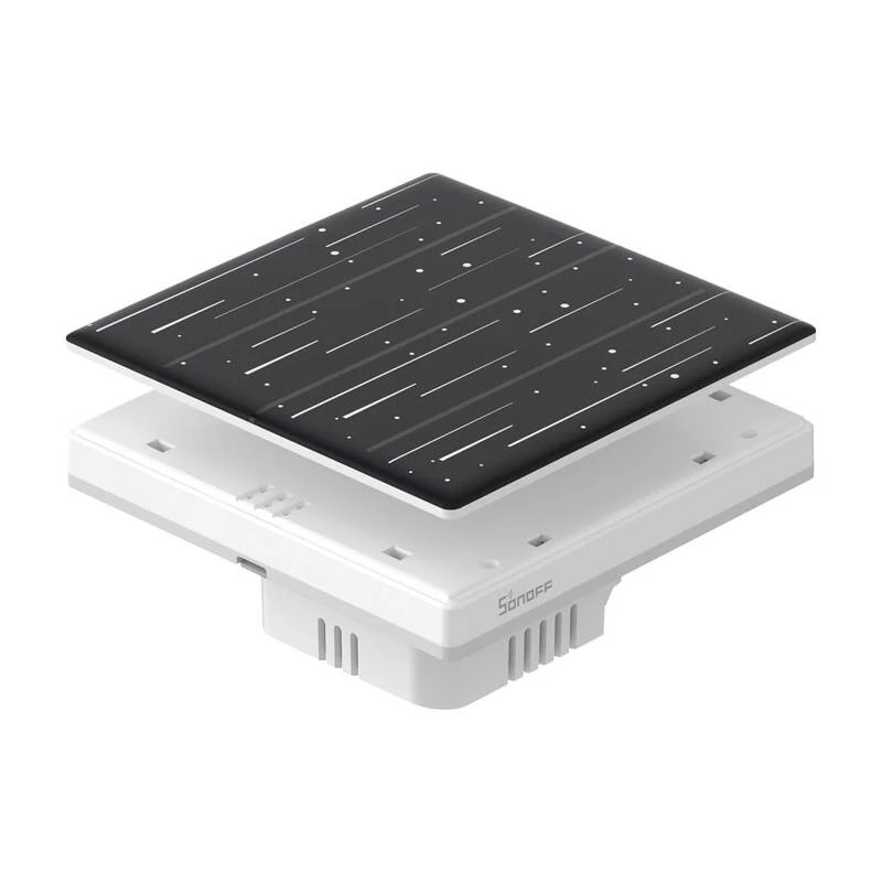 Cubierta decorativa Sonoff T5-4C-86-star para interruptor táctil — modelo T5-4C-86-star, placa de pared para montaje de 86×86 mm