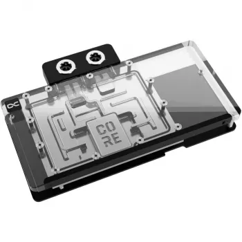 Backplate para tarjeta gráfica Alphacool Core para RX 9070 XT Aorus Elite – superficie cromada transparente