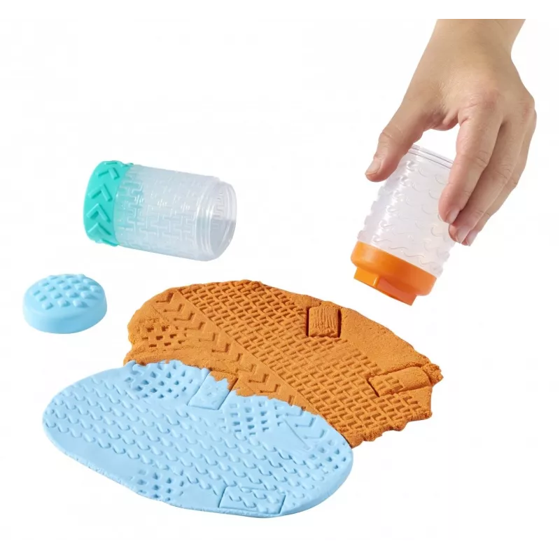 Plastilina Wonder Factory Never Dry Dough, azul claro, naranja