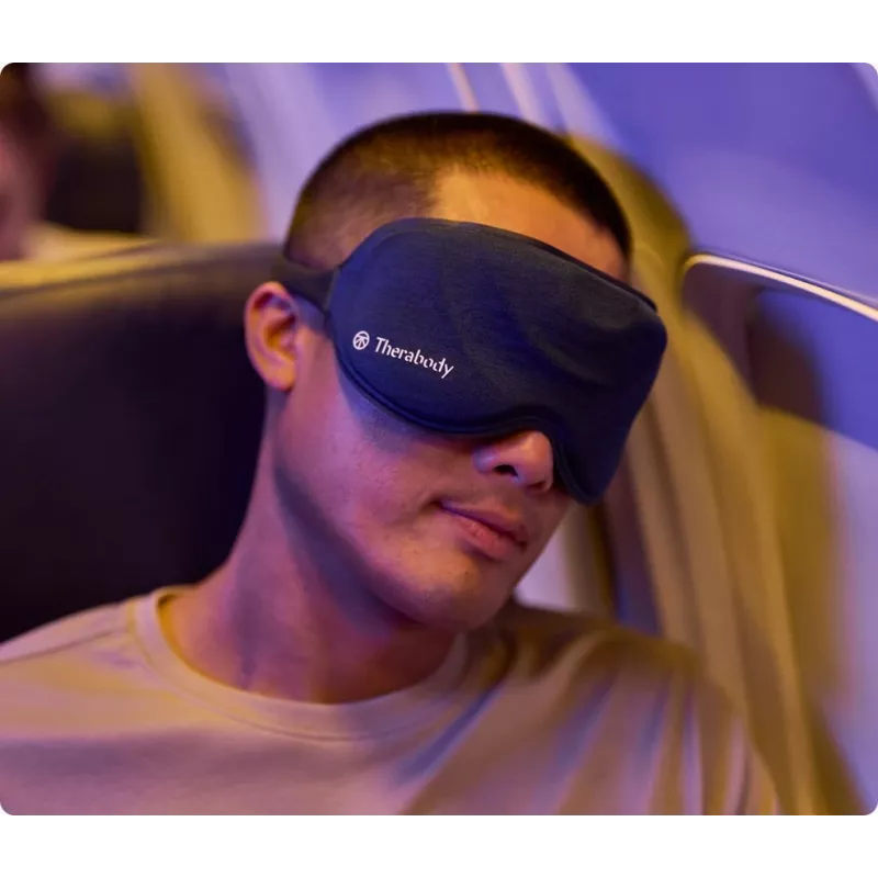 Therabody SleepMask masajeador facial negro, azul