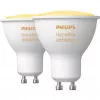 Pack doble de lámparas LED GU10 con Hue Bridge – Philips Hue White Ambiance, sustituye 35W