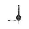 PORT CONNECT | Auriculares estéreo USB PRO ON'R 300 | con cable | on-ear | cancelación de ruido | negro