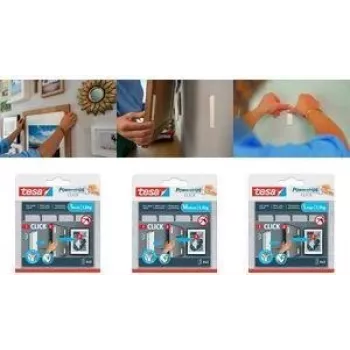 tesa Powerstrips SMALL Tiras adhesivas para máx. 1,8 kg 2,0 x 6,0 cm, 4 uds. (77720-00000-00)