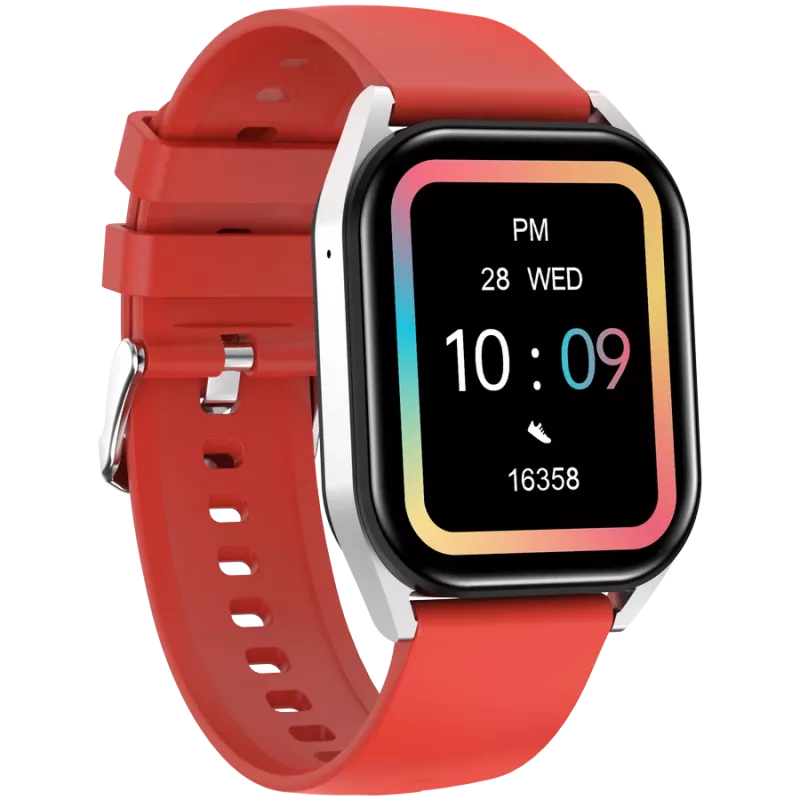 Smartwatch CANYON Chatter SW-58 BT-CALL plata rojo