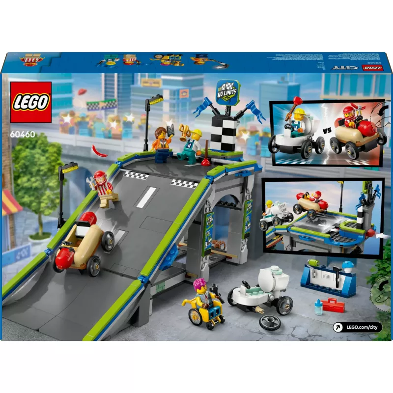 LEGO CITY 60460 No Limits: Camión con rampa y coche de carreras