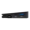 Eaton Tripp Lite U442-DOCK7D-B base de conexión USB-C para tres monitores, USB-C 3,1 / Thunderbolt 3, 4K HDMI y DisplayPort, VGA, USB-A/C, GbE, 100 W PD, negra