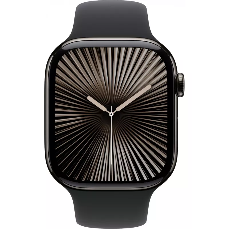 Apple Watch S10 Titanio Pizarra Correa deportiva Negro- S/M GPS + Cellular 46mm MWYD3QF/A 2024