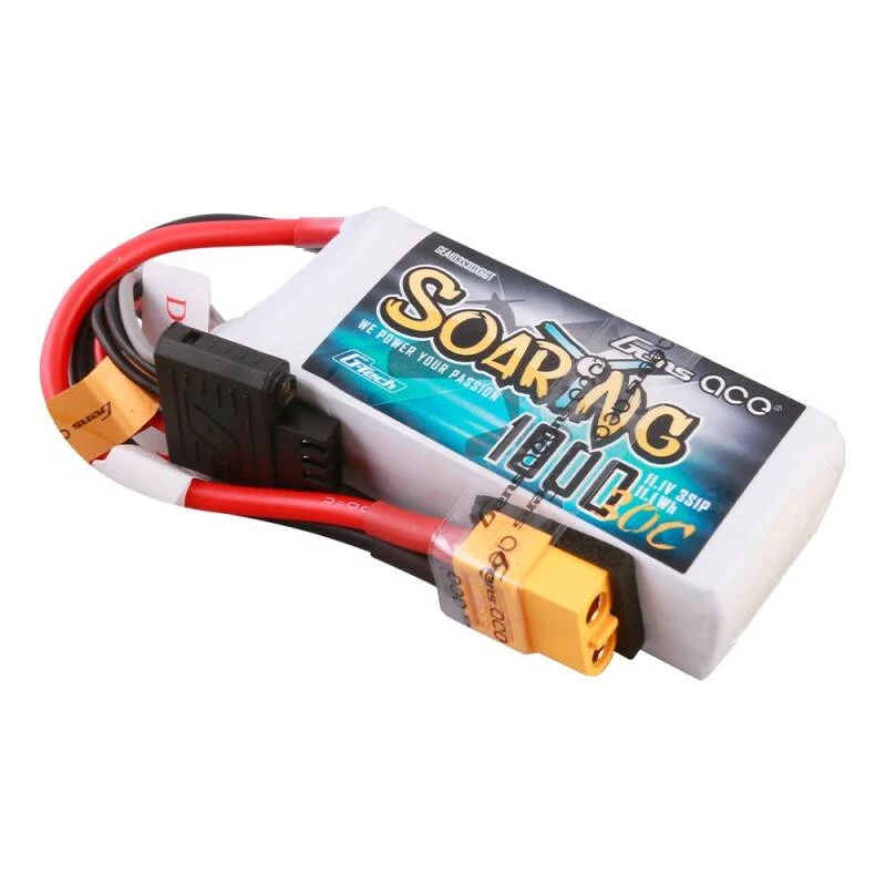 Batería Gens ace Soaring 1000mAh 11,1V 30C 3S1P Lipo Pack
