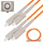Cable de fibra óptica Extralink EX.3692 — FTTH OM2 SC‑SC, 1 m, dúplex completo, rojo