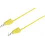 Cable de prueba VOLTCRAFT [conector macho 4 mm - conector macho 4 mm] 0,25 m amarillo MSB-300 (MSB-300-0.25-GB)