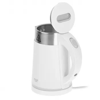 Hervidor de agua Adler AD 1372w – 0,6 L, 800 W, carcasa de acero inoxidable, control táctil