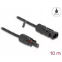 Delock - Cable de alimentación - MC4 (M) a MC4 (H) - 600 V - 10 m - Snap-Lock - Negro