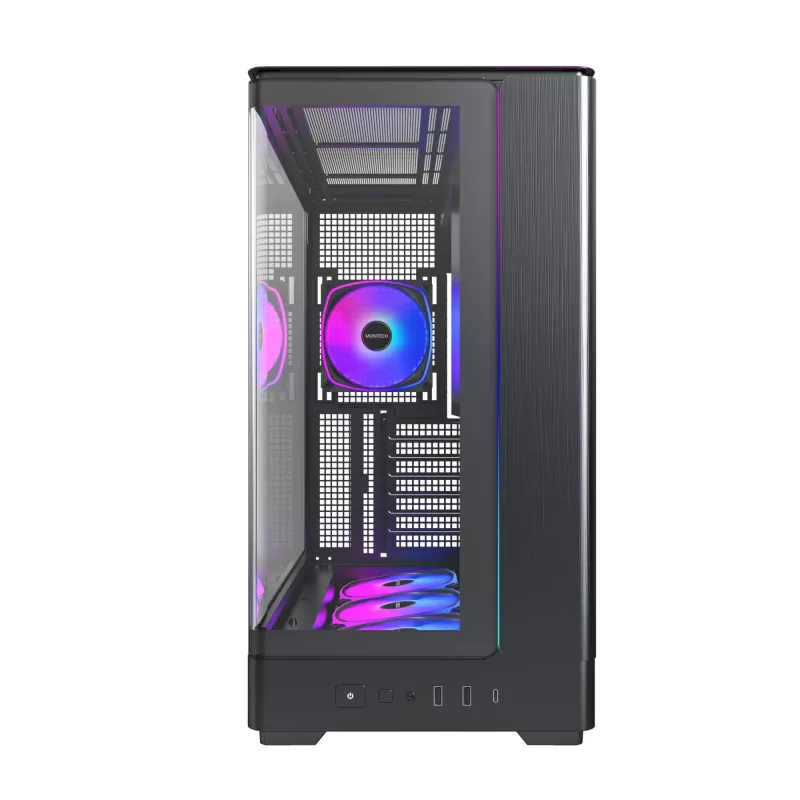 Caja de PC Montech KING 45 PRO negra — micro ATX / Mini-ITX, Midi Tower