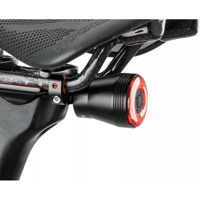 Rockbros Q5 luz trasera negra para bicicletas con sistema STOP inteligente
