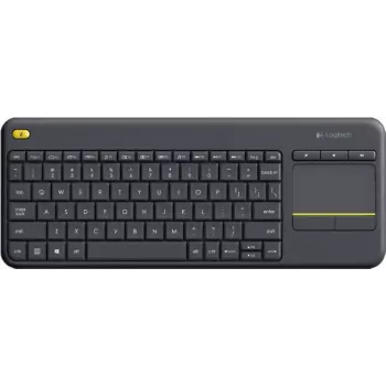 Logitech K400 Plus TV – Mini – Inalámbrico – RF Wireless – QWERTY – Negro