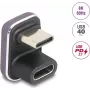 Adaptador USB-C DELOCK 60737 180° 40 Gbit/s 240 W – adaptador de datos y corriente de alta velocidad en ángulo recto