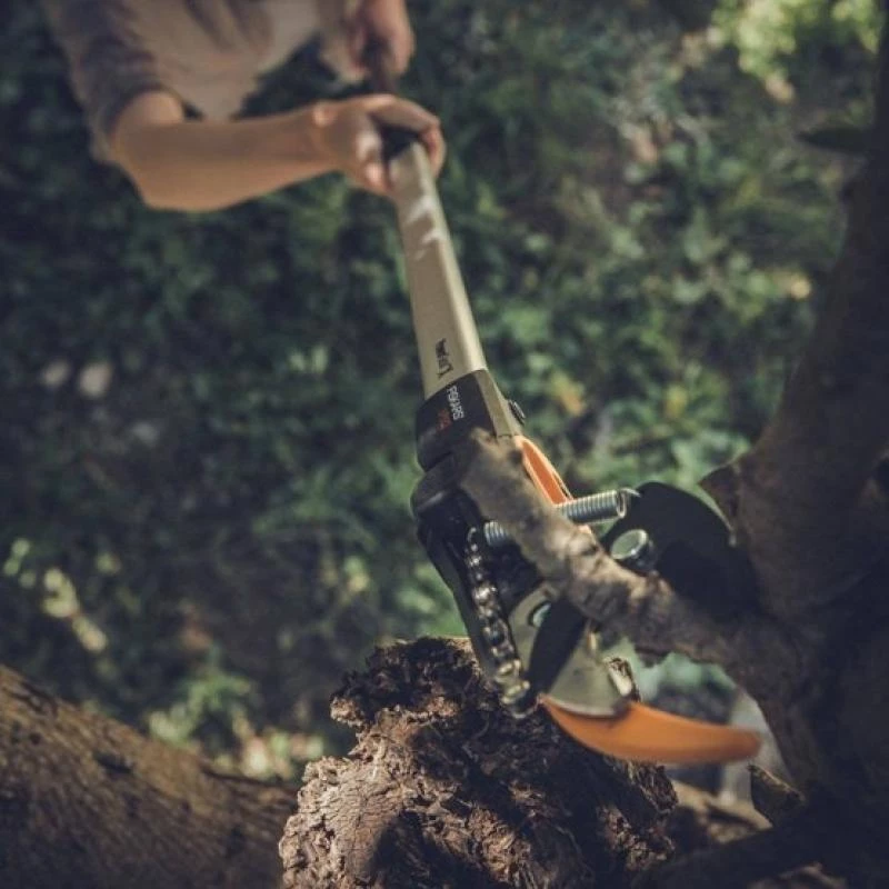 Tijera de podar Fiskars UPX82 yunque — tijera de podar de mano para ramas leñosas, negra/azul/gris