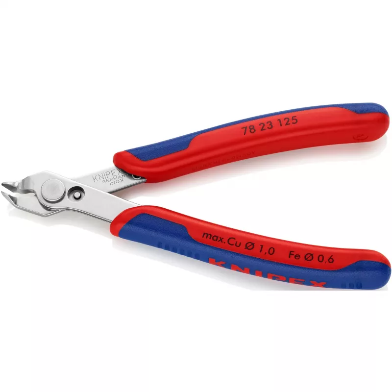 Knipex Super-Knips 78 23 125 Alicate de corte lateral para electrónica y mecánica de precisión sin bisel 125 mm