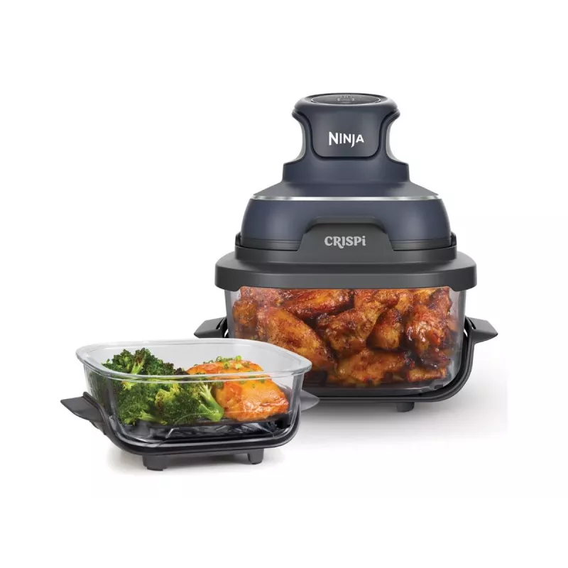 Ninja CRISPi Single 3,8 L 1700 W freidora de aire azul, gris, transparente