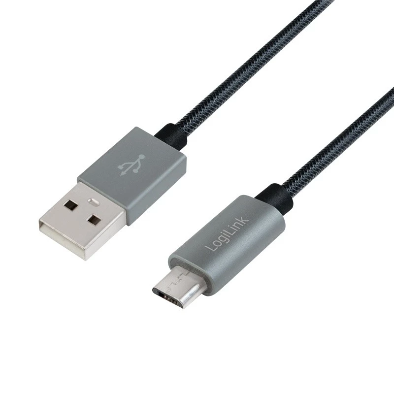 Cable de sincronización y carga USB-A a conector macho Micro-B 2m