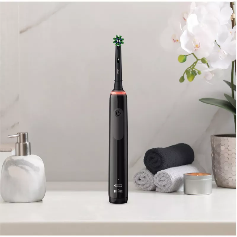 Cepillo de dientes eléctrico rotatorio Oral-B Pro 3 3500 para adultos Negro