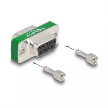 Filtro antiparasitario RF/EMI DeLOCK D-Sub de 9 contactos macho a hembra dorado