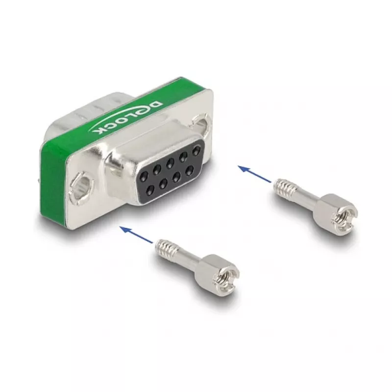 Filtro antiparasitario RF/EMI DeLOCK D-Sub de 9 contactos macho a hembra dorado