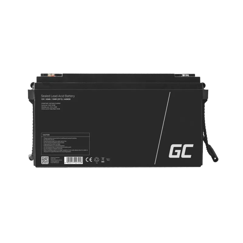 Batería Green Cell AGM28 industrial recargable de plomo-ácido (VRLA) 12 V 65000 mAh, 1 unidad, 20 kg