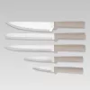 Maestro MR-1412-BEIGE juego de cuchillos con bloque + set de tablas de cortar beige