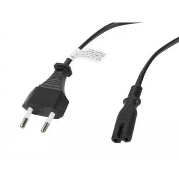 Cable de alimentación Lanberg CA-C7CA-10CC-0018-BK negro 1,8 m conector hembra C7 CEE7/16