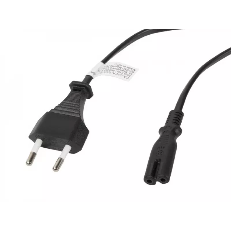 Cable de alimentación Lanberg CA-C7CA-10CC-0018-BK negro 1,8 m conector hembra C7 CEE7/16