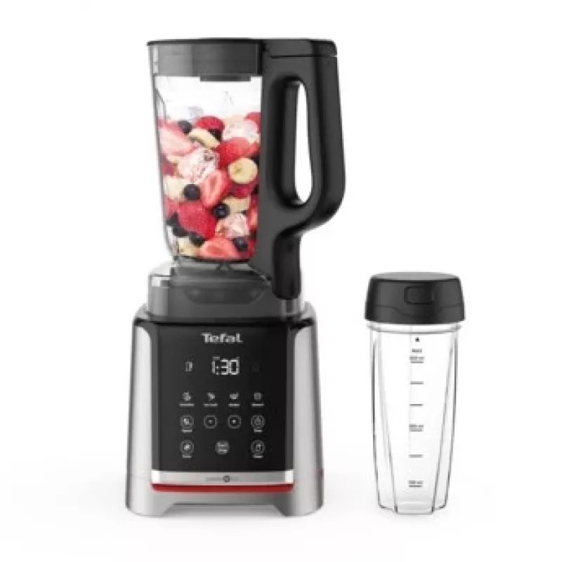 Batidora de vaso Tefal InfinyMix+ BL91HD31 alta velocidad 1600 W negra/acero inoxidable