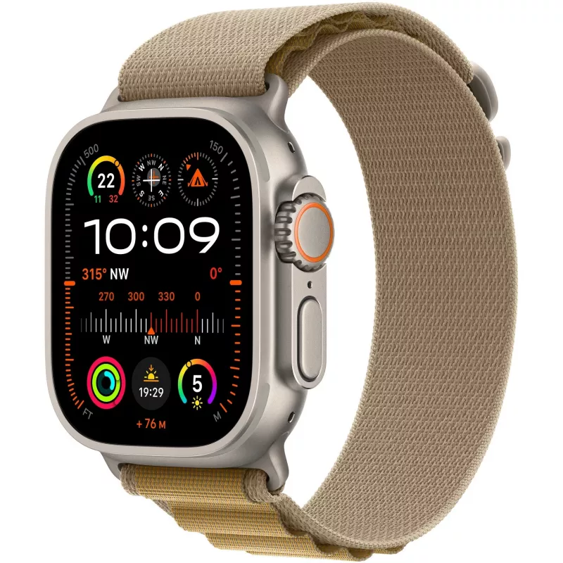 Correa Apple 49mm Tan Alpine Loop Small Acabado titanio natural