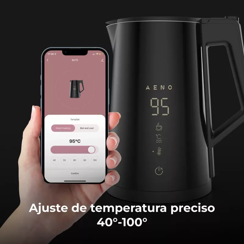 Hervidor AENO EK7S 1,7 L 2200 W negro