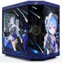 Caja de ordenador HYTE Y70 Hoshimachi Suisei azul cristal templado — caja mid-tower ATX con paneles de cristal templado