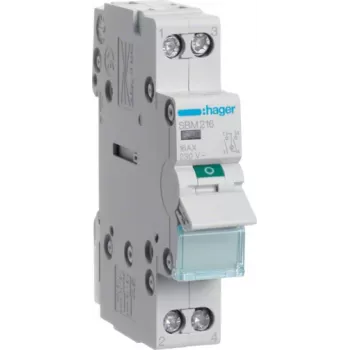 Interruptor de desconexión SBM216 bipolar 16A con lámpara indicadora (SBM216)