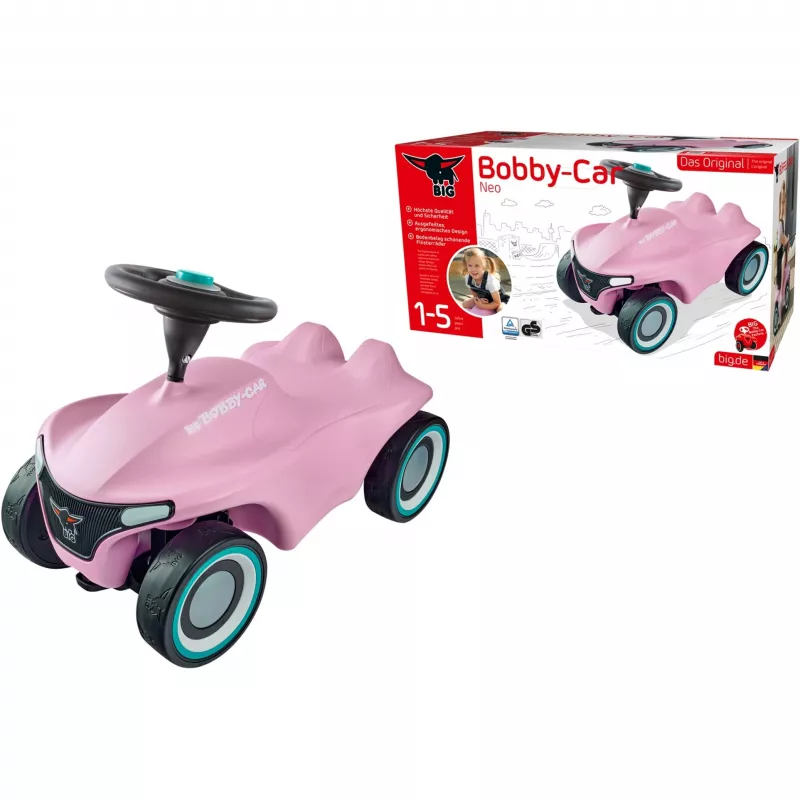 Coche de paseo Simba‑Dickie BIG Bobby‑Car‑Neo rosa, vehículo con empuje para niños (rosa)