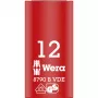 Vaso de carraca Zyklop VDE, 12mm, 3/8 rojo/amarillo, aislado hasta 1.000 voltios