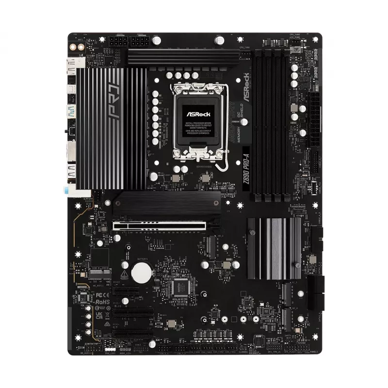 Placa base ASRock Z890 Pro-A ATX — Chipset Intel Z890, LGA 1851, DDR5, 4x DIMM, 256 GB, 2.5Gb LAN, PCIe Gen5