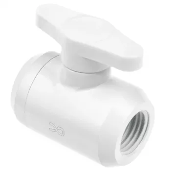 Alphacool Eiszapfen válvula de bola de 2 vías, G1/4, blanco
