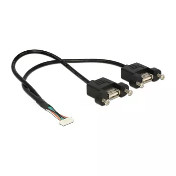 Cable USB DeLOCK 84839 USB 2.0 0,25 m 2 x USB A negro
