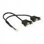 Cable USB DeLOCK 84839 USB 2.0 0,25 m 2 x USB A negro